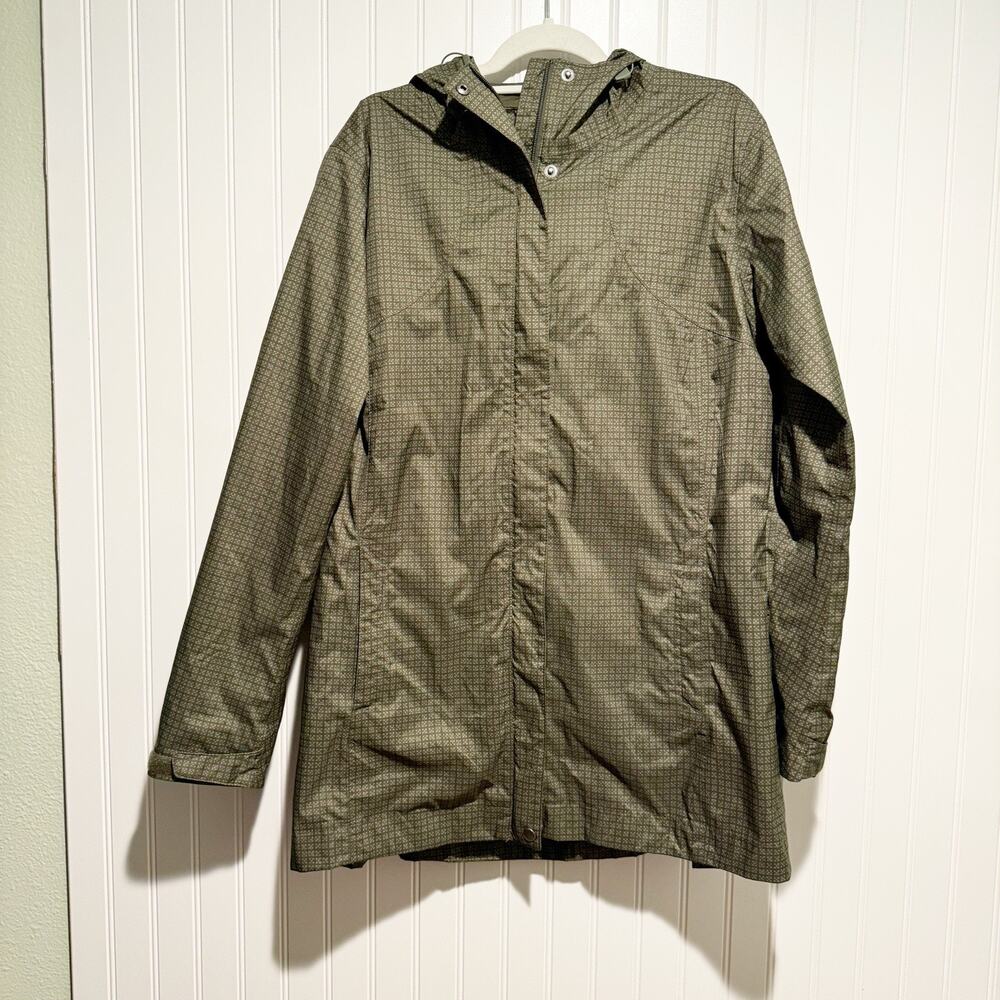 Columbia Green Checked Windbreaker Size XL